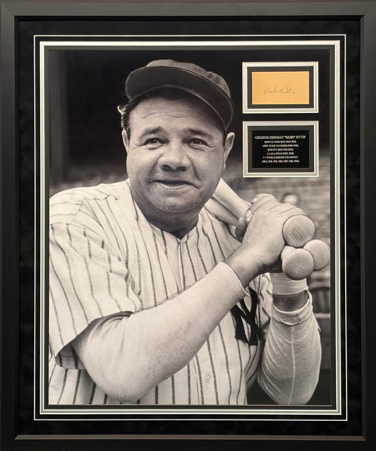 Babe Ruth Signed Display — The Sultan of Swat