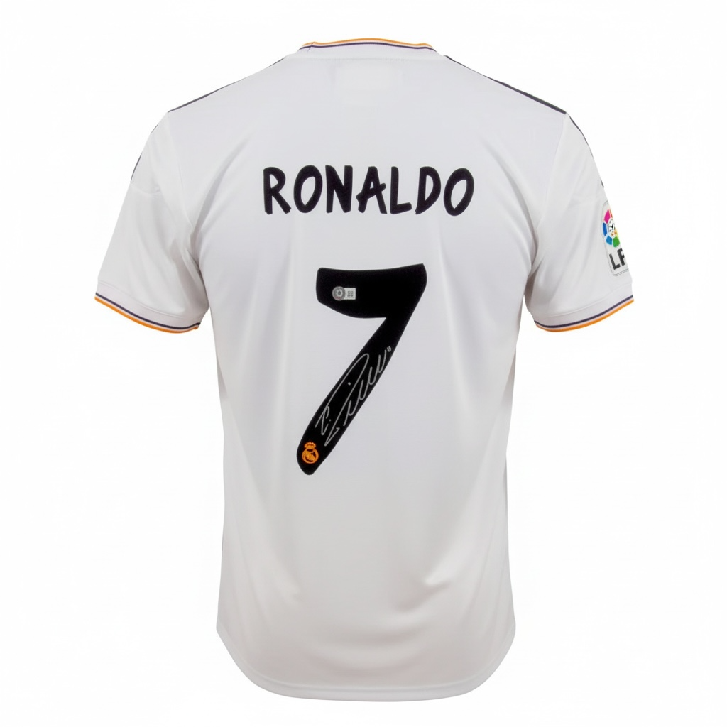 Cristiano Ronaldo Signed Real Madrid Shirt (La Décima era style)