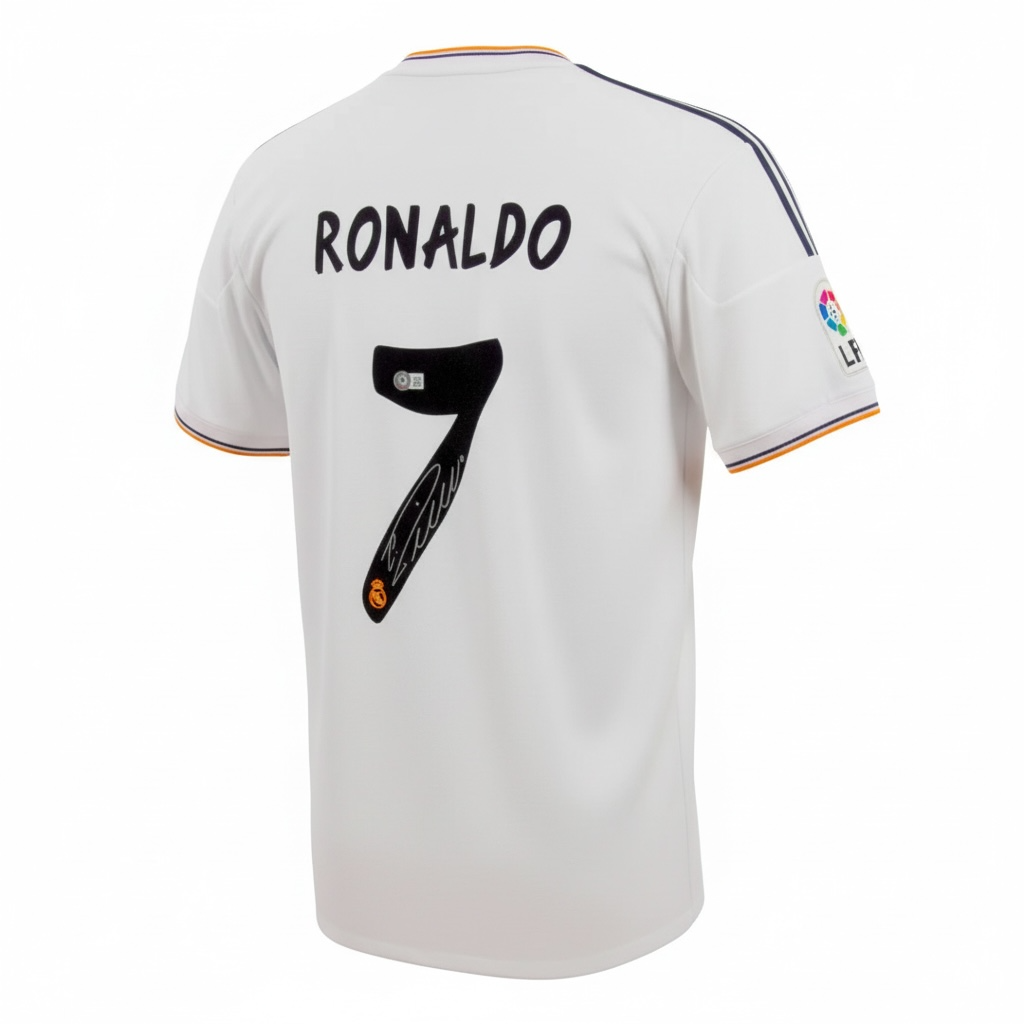Cristiano Ronaldo Signed Real Madrid Shirt (La Décima era style)