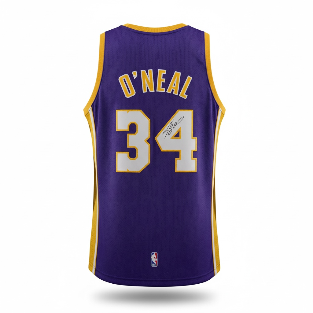 Shaquille O’Neal Signed Los Angeles Lakers Jersey (#34) – Framed (COA)