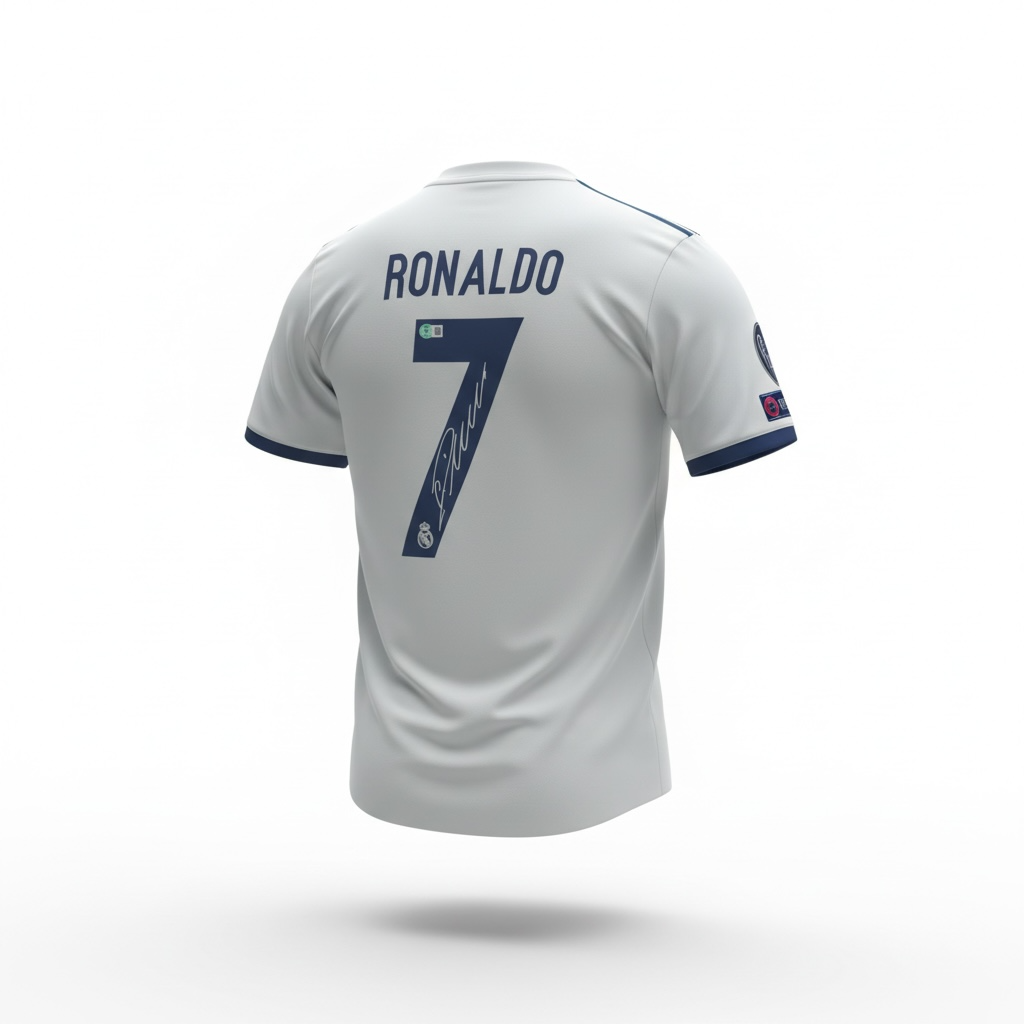 Cristiano Ronaldo Signed 2017–18 Real Madrid Home Shirt (UCL Version)
