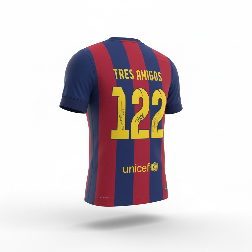 Barcelona ‘Tres Amigos’ Signed Shirt (122 Goals)