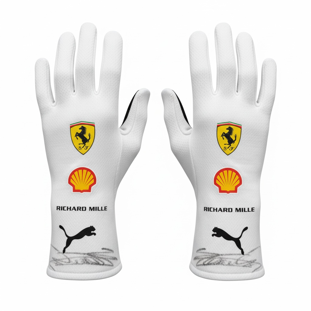 Charles Leclerc Used & Signed Miami GP Gloves