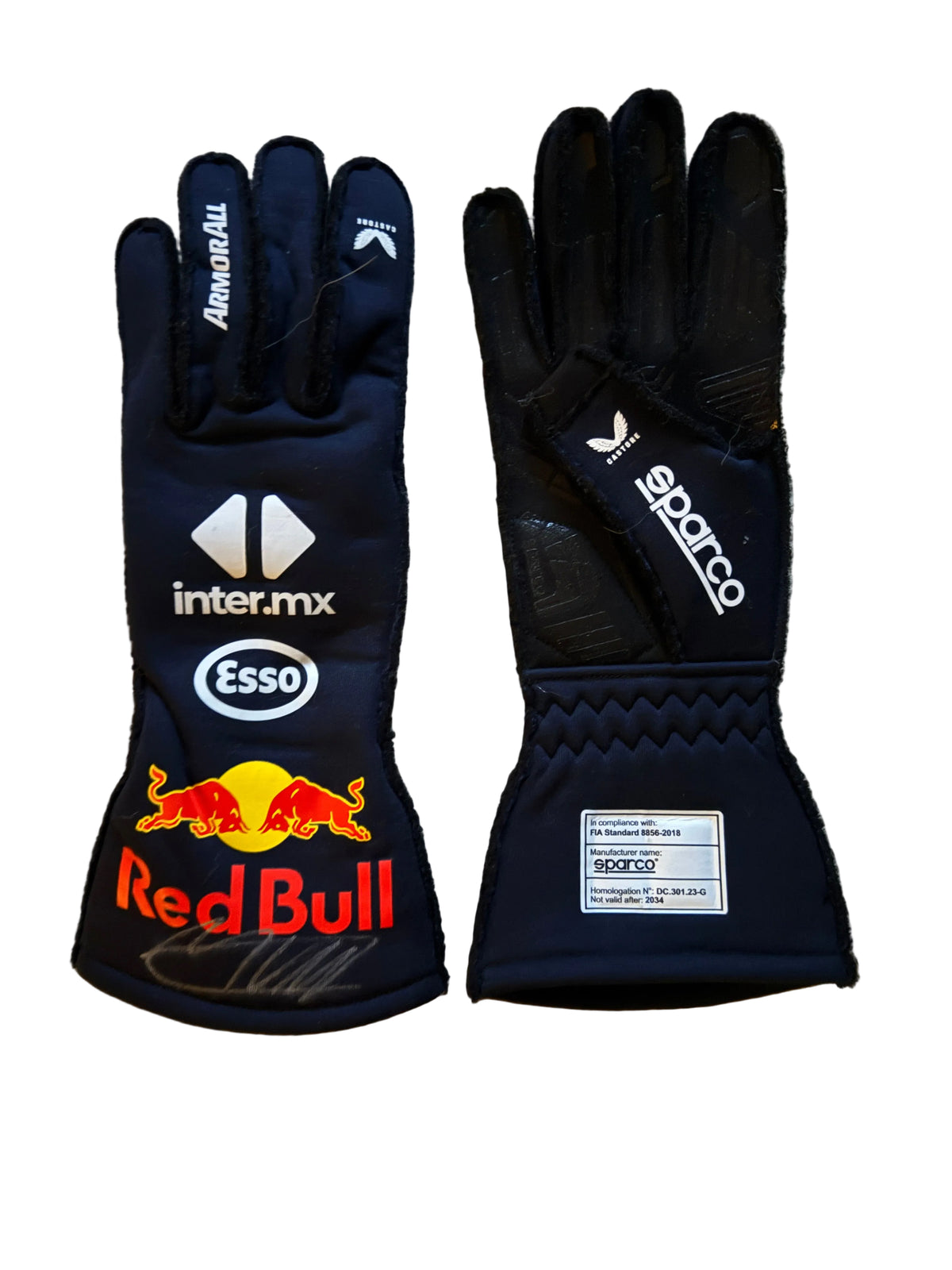 Max Verstappen Race Used & Dual Signed Red Bull Racing F1 Gloves — 2024 Season