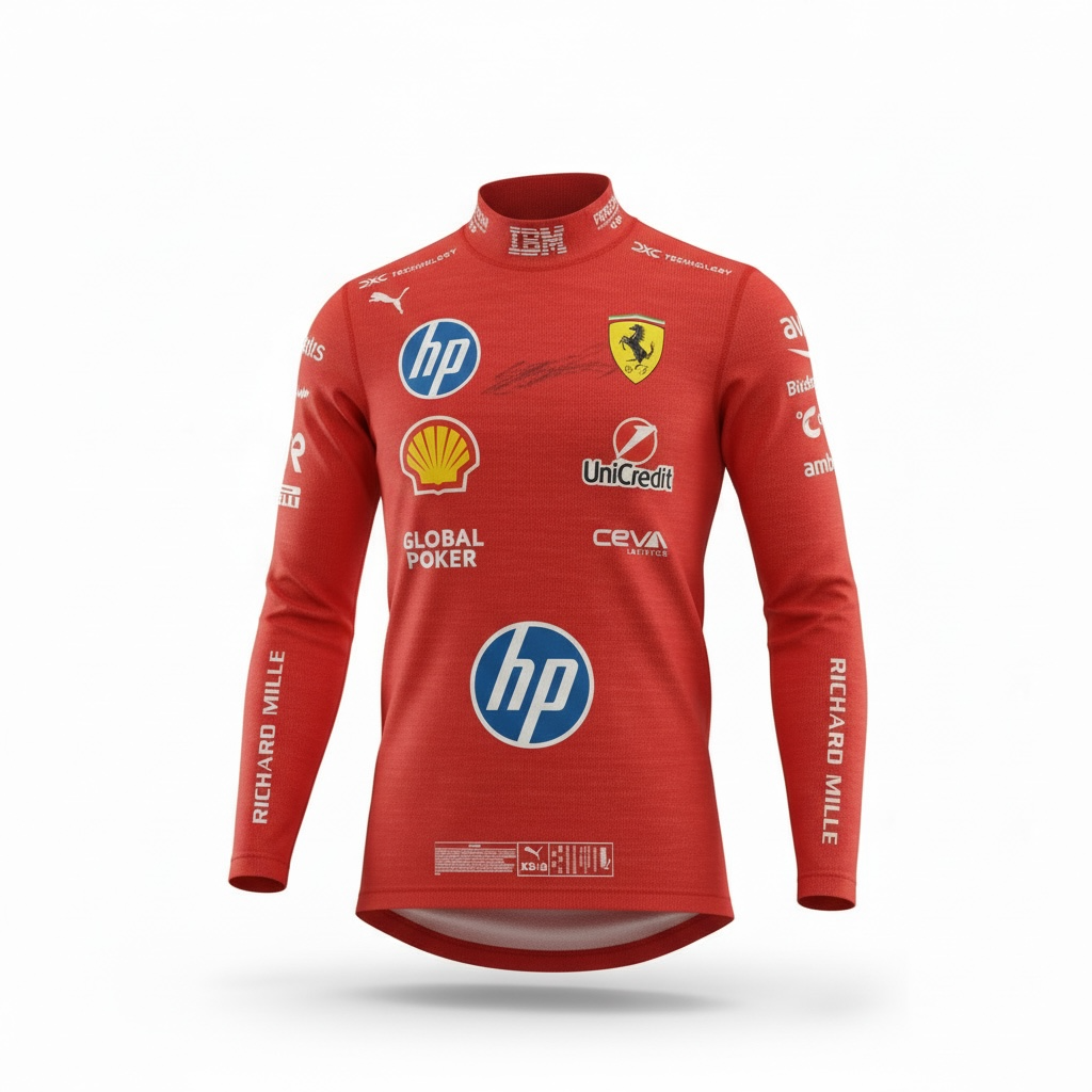 Charles Leclerc Used & Signed Las Vegas GP Ferrari Nomex