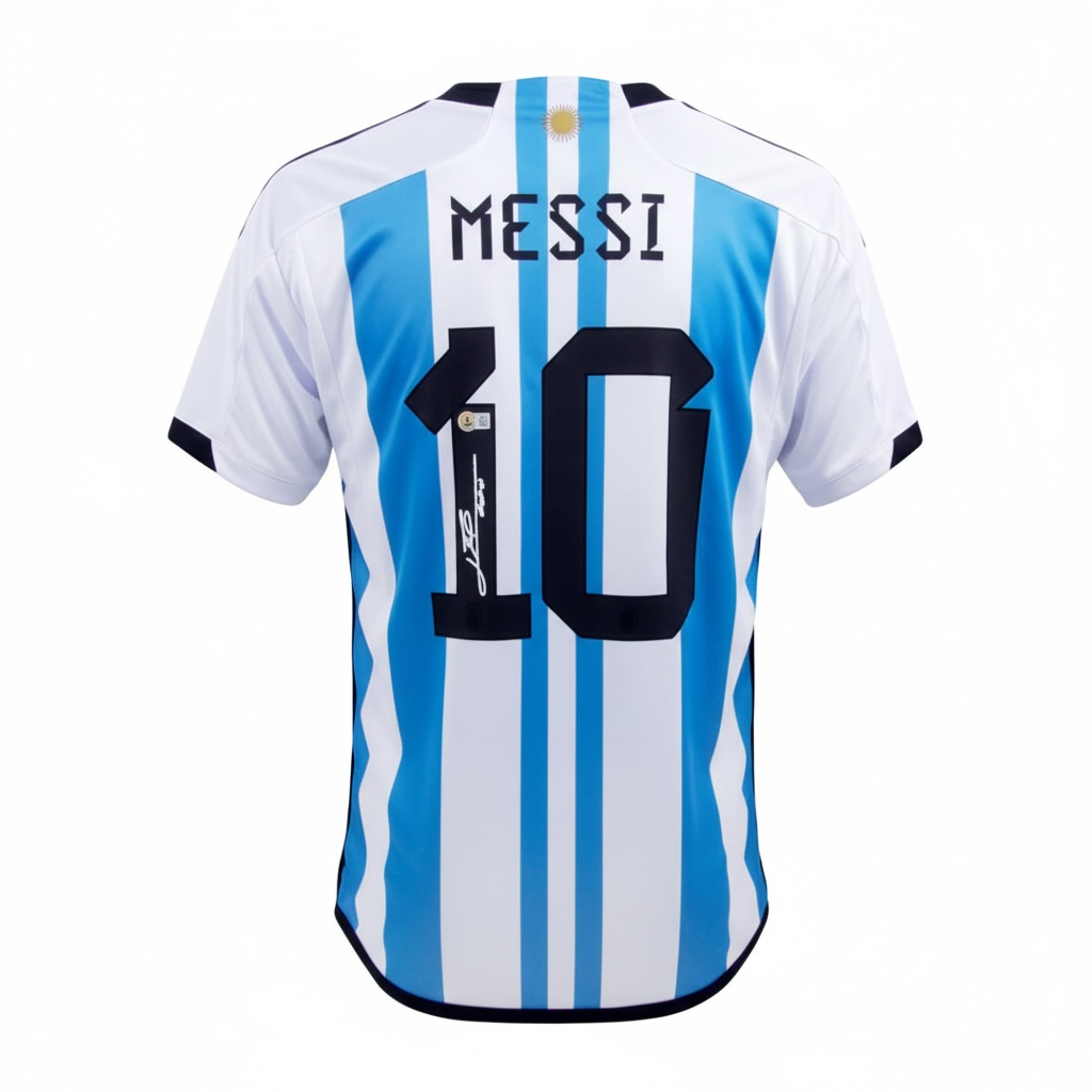 Lionel Messi Signed Argentina Shirt – World Champions Edition (COA)
