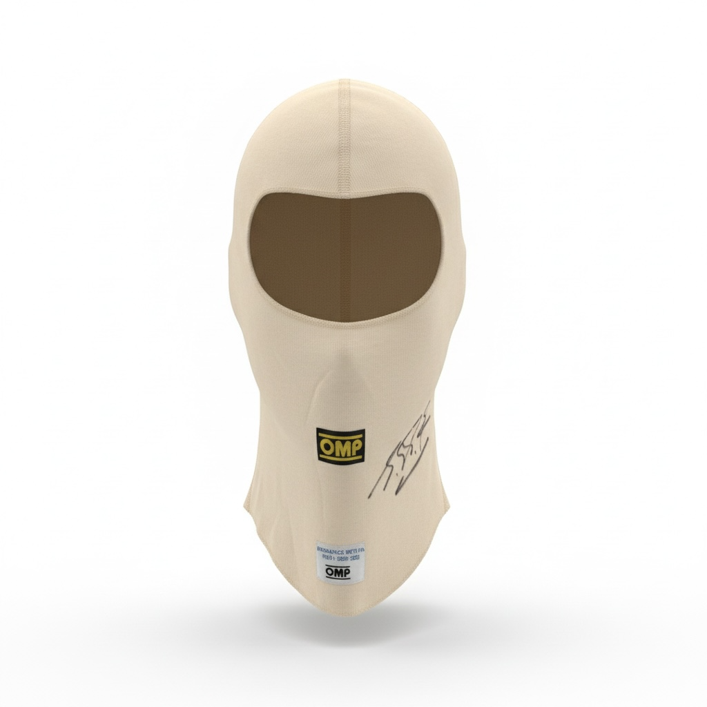 Michael Schumacher Used & Signed OMP Balaclava