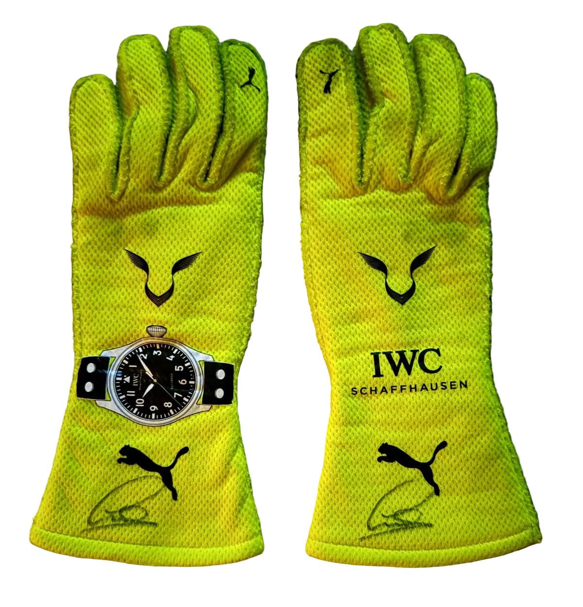 Lewis Hamilton Race Used & Dual Signed Mercedes F1 Gloves — 2024 Season